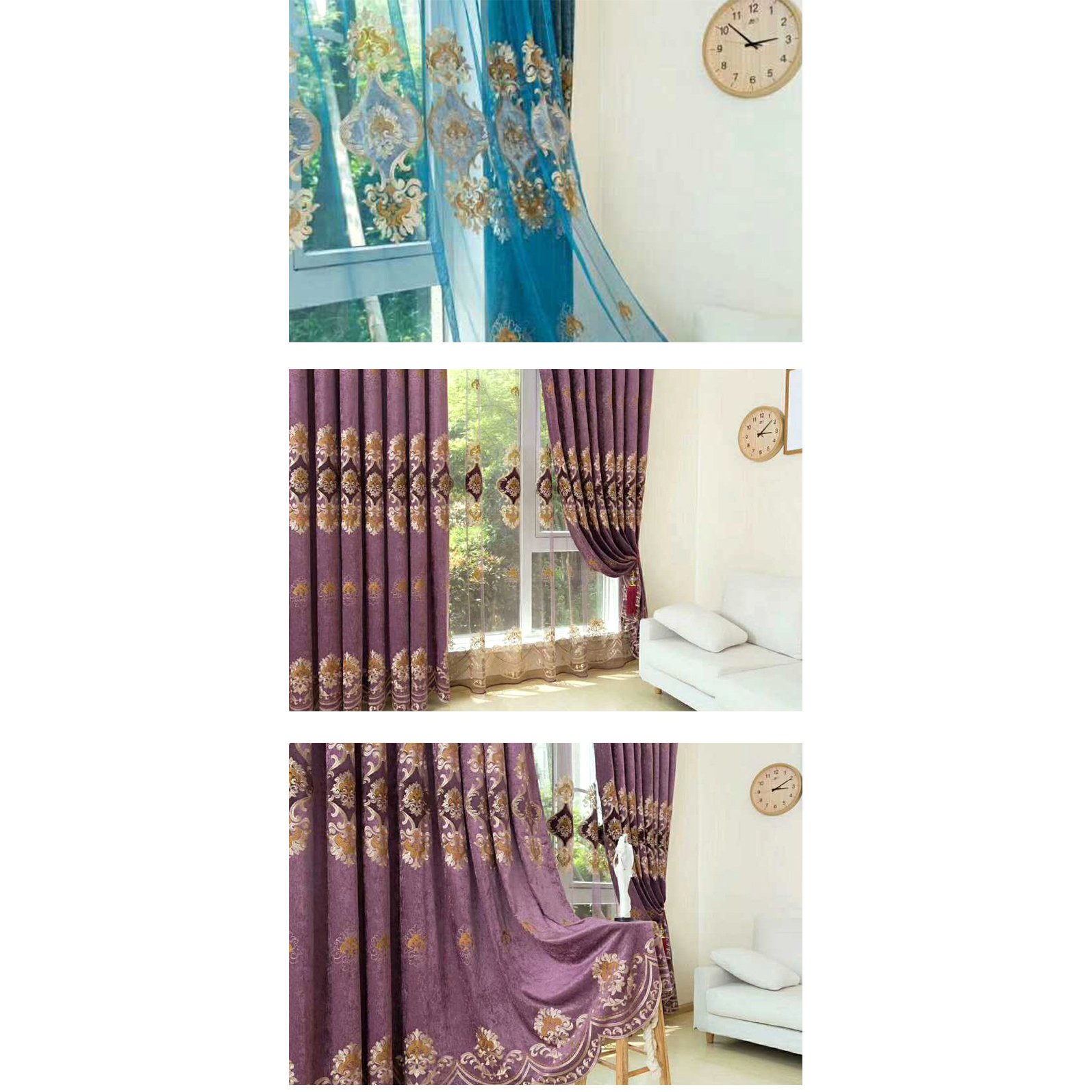 New Fashion 2022 Wholesale High Quality Embroidery Blackout Curtain Fabric Polyester For Decorations
