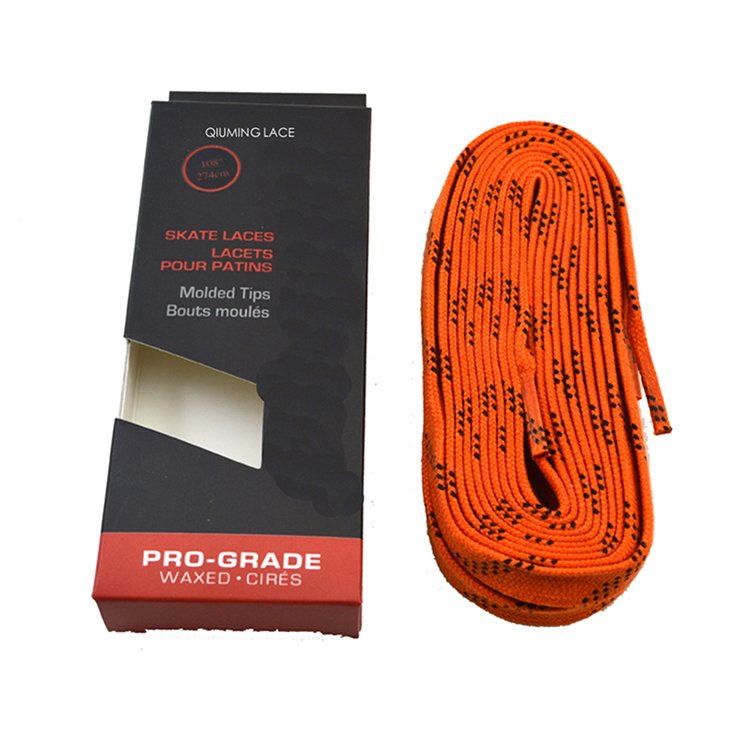 Wholesale Hot Selling Funny Flat Waxed Hockey Shoe Lace Manufacturing