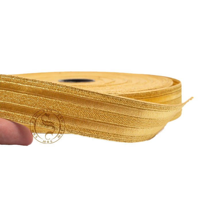 Customized Sash Belt Braid Double Stripe Braid Lace for Fuerzas Armadas Uniforms | Ceremonial Gold and Silver Braid Laces