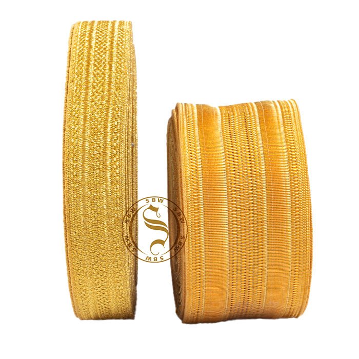 Customized Sash Belt Braid Double Stripe Braid Lace for Fuerzas Armadas Uniforms | Ceremonial Gold and Silver Braid Laces