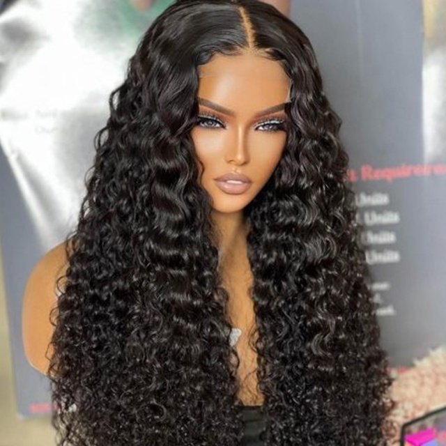 Full Lace Virgin Brazilian Human Hair Wigs water Wave Lace Front Human Hair Wigs for Black Women