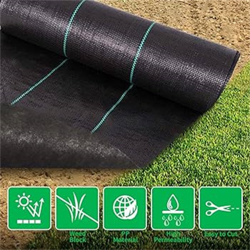 High Quality 100% Vinyl PP Woven Landscape Anti UV Weed Barrier Fabric Landscaping Weed Mat Ground Cover