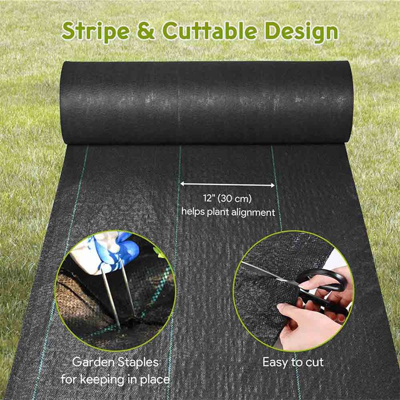 High Quality 100% Vinyl PP Woven Landscape Anti UV Weed Barrier Fabric Landscaping Weed Mat Ground Cover