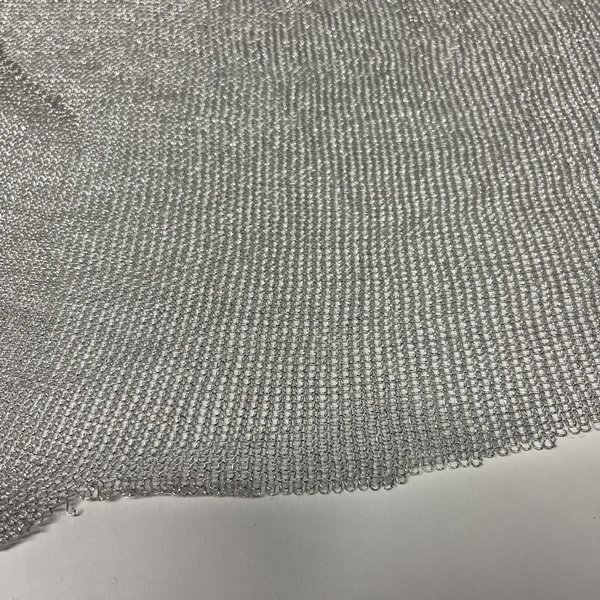 High elasticity knitted fabric soft lurex net glitter fabric metallic 4 way stretch fabric for clothing