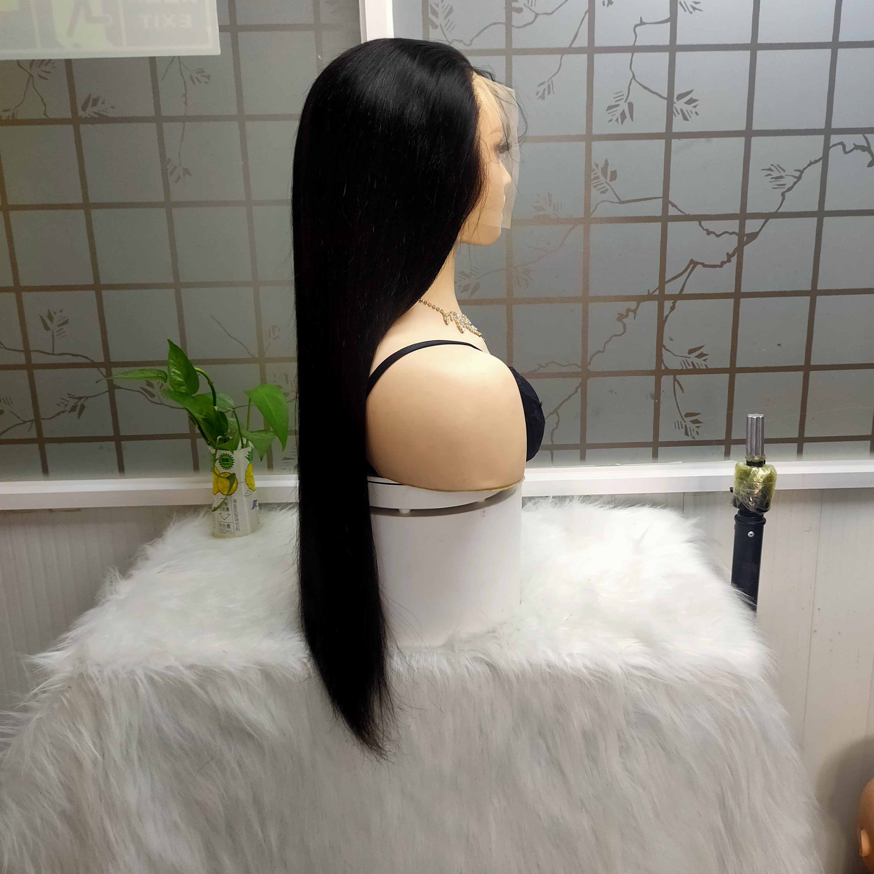 Mink Brazilian Real Virgin Human Hair Wig Vendor Wholesale Natural Bone Straight Transparent HD Lace Front Wigs for Black Women