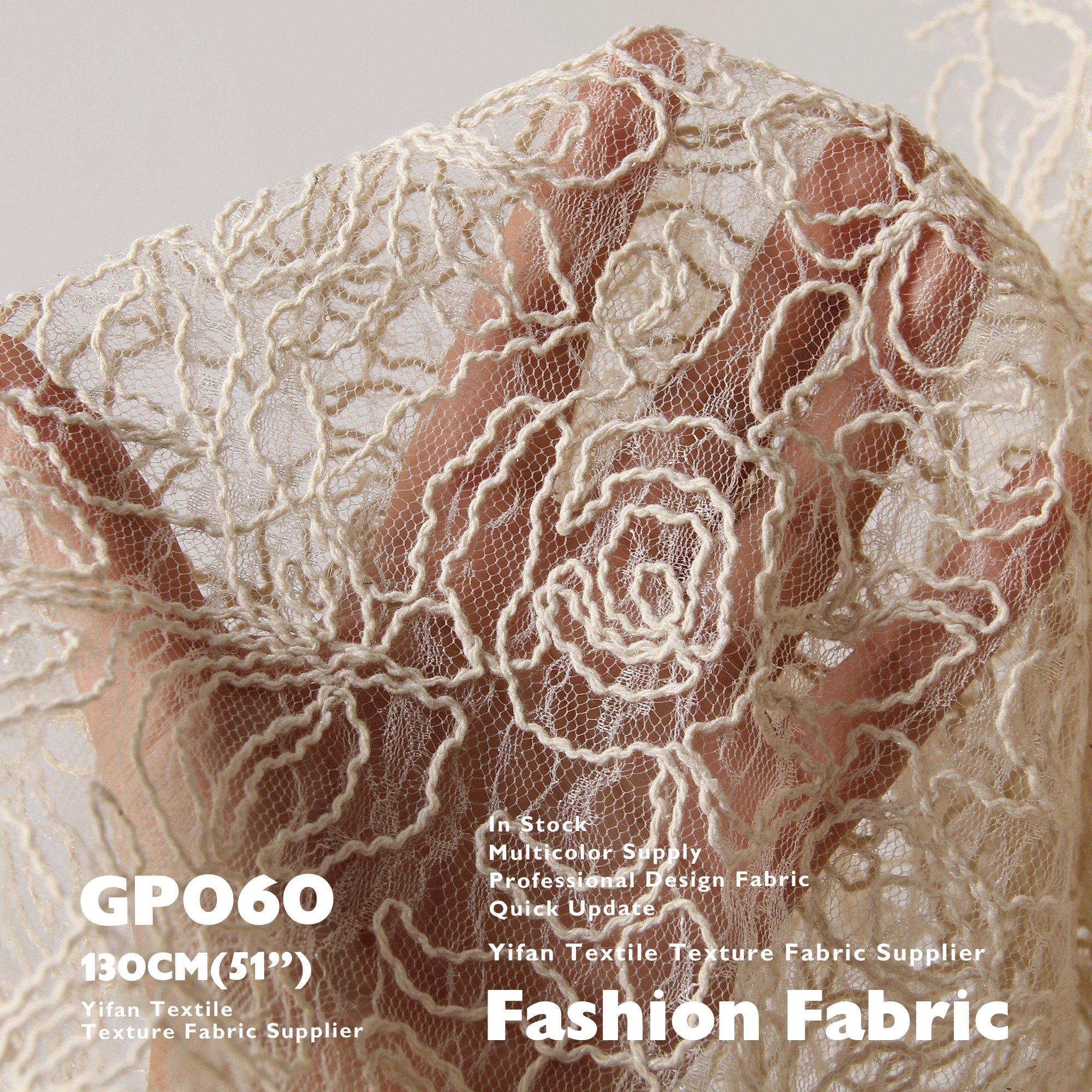 2025 New Fashion 3D Rose Hand-Painted Embroidery Lace Fabric For Clothing Sofa Set Dress Wedding Dress