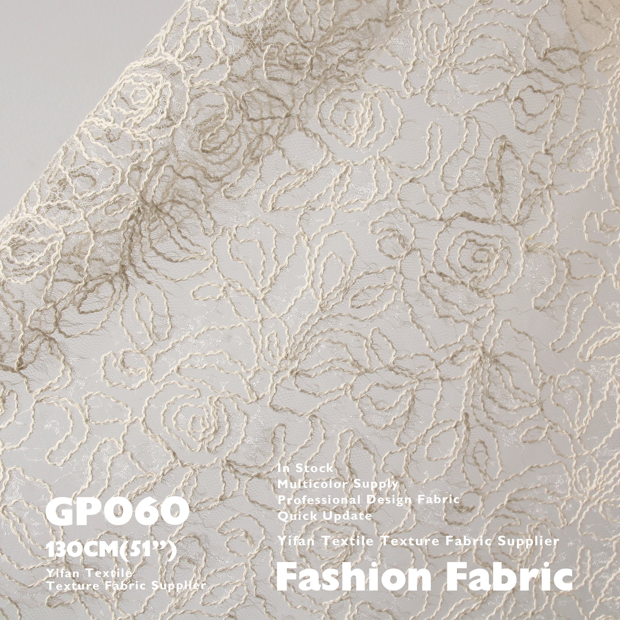 2025 New Fashion 3D Rose Hand-Painted Embroidery Lace Fabric For Clothing Sofa Set Dress Wedding Dress