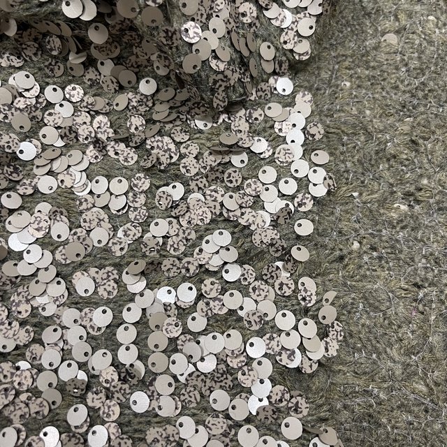 New fashion Wholesale sequins fabric 100 % acetate Woolen Yarn Dyed Tweed Fabric For Winter outfit