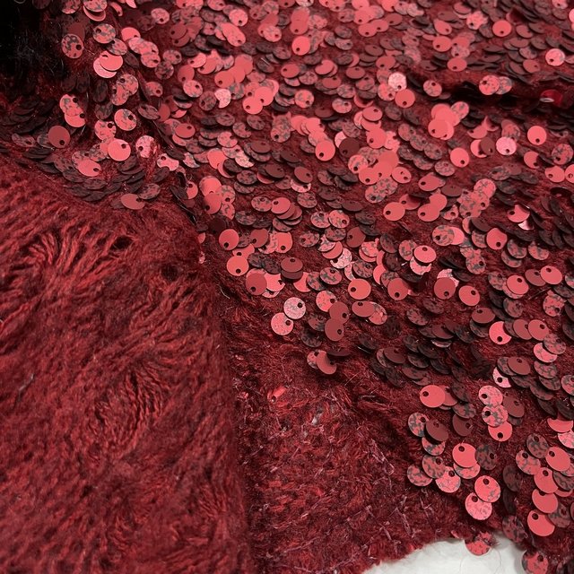 New fashion Wholesale sequins fabric 100 % acetate Woolen Yarn Dyed Tweed Fabric For Winter outfit