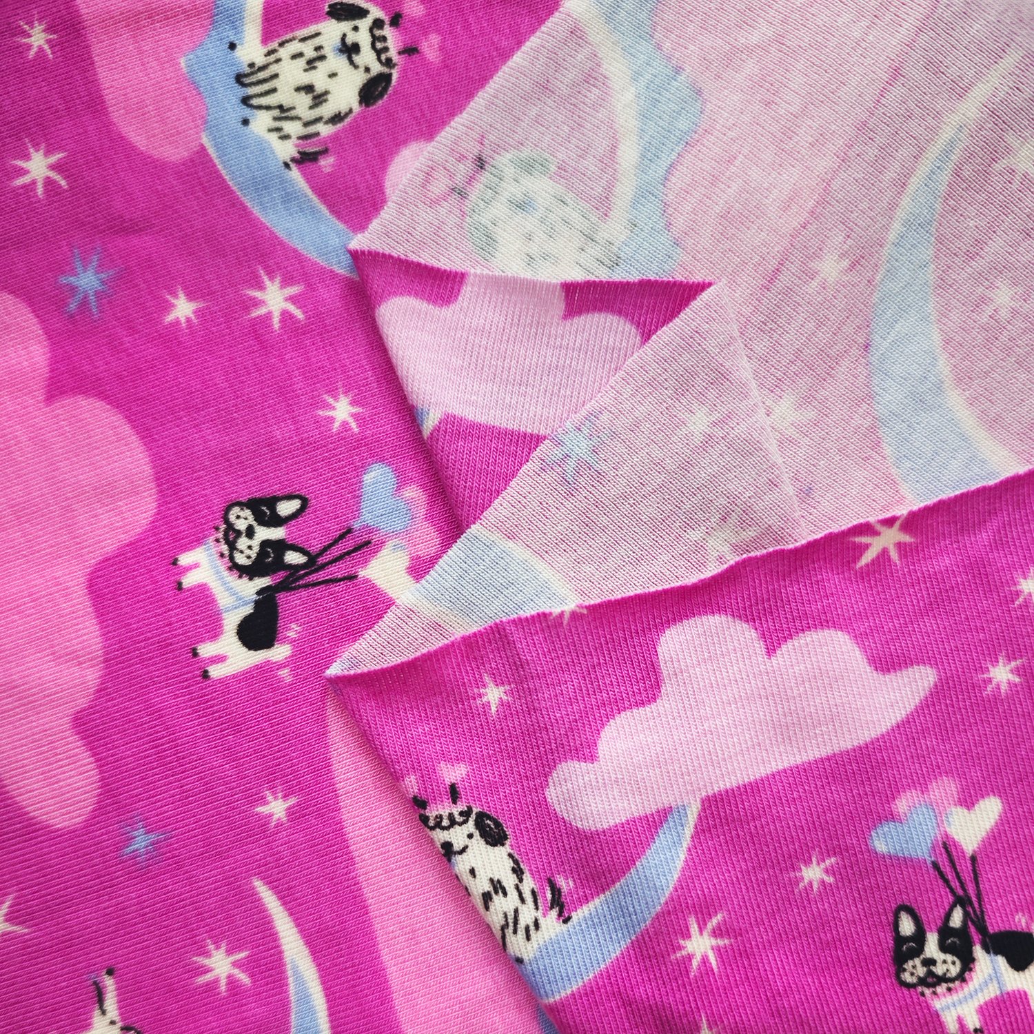 Custom Anti-Bacteria Stretch Bamboo Cotton Spandex Cartoon Printed Bamboo 1x1 Rib Fabric For Kids Clothing