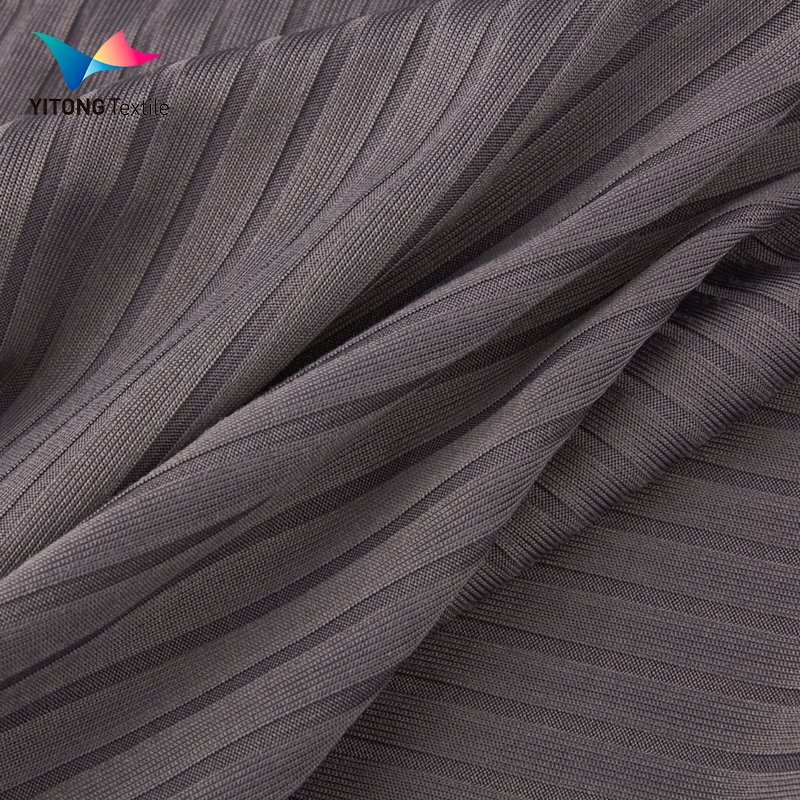 Custom 170 gsm Rib Knit Fabric Polyester Spandex Fabric 95% Polyester 5% Spandex Fabric for Sportswear