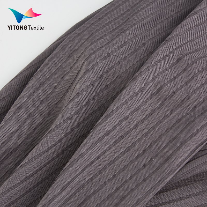 Custom 170 gsm Rib Knit Fabric Polyester Spandex Fabric 95% Polyester 5% Spandex Fabric for Sportswear