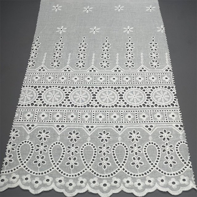 TUTON TC Cotton Fabric French Beaded Lace Embroidery Fabric For Dress