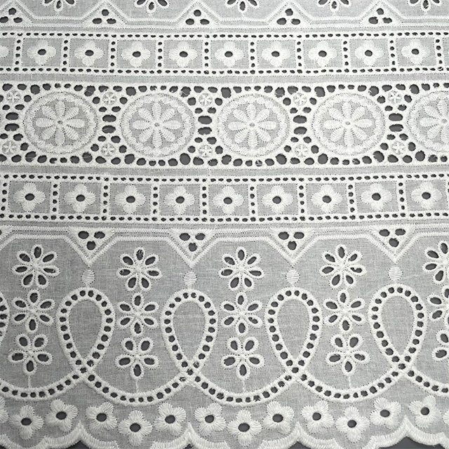 TUTON TC Cotton Fabric French Beaded Lace Embroidery Fabric For Dress