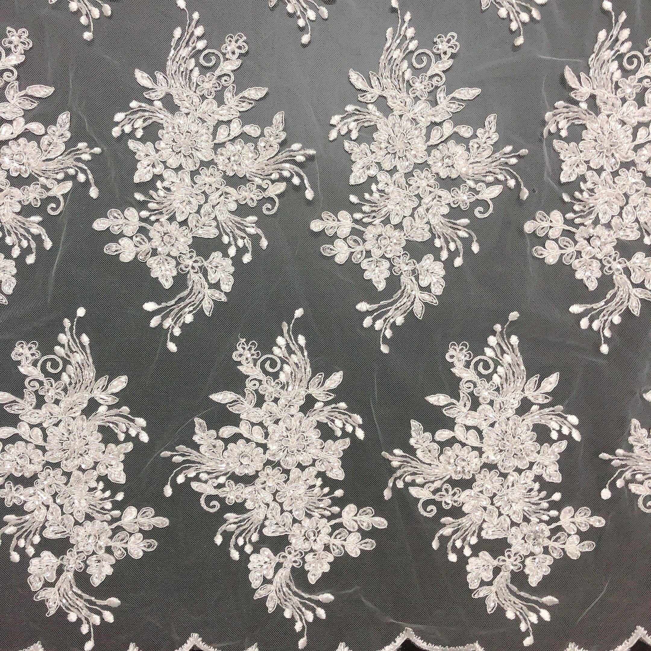 Modern elegant sewing material fabric venetian lace applique wedding embroidery beads and sequins LT2464A