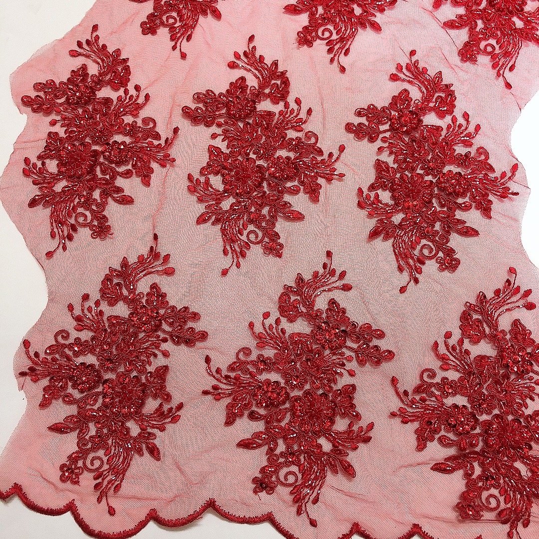 Modern elegant sewing material fabric venetian lace applique wedding embroidery beads and sequins LT2464A