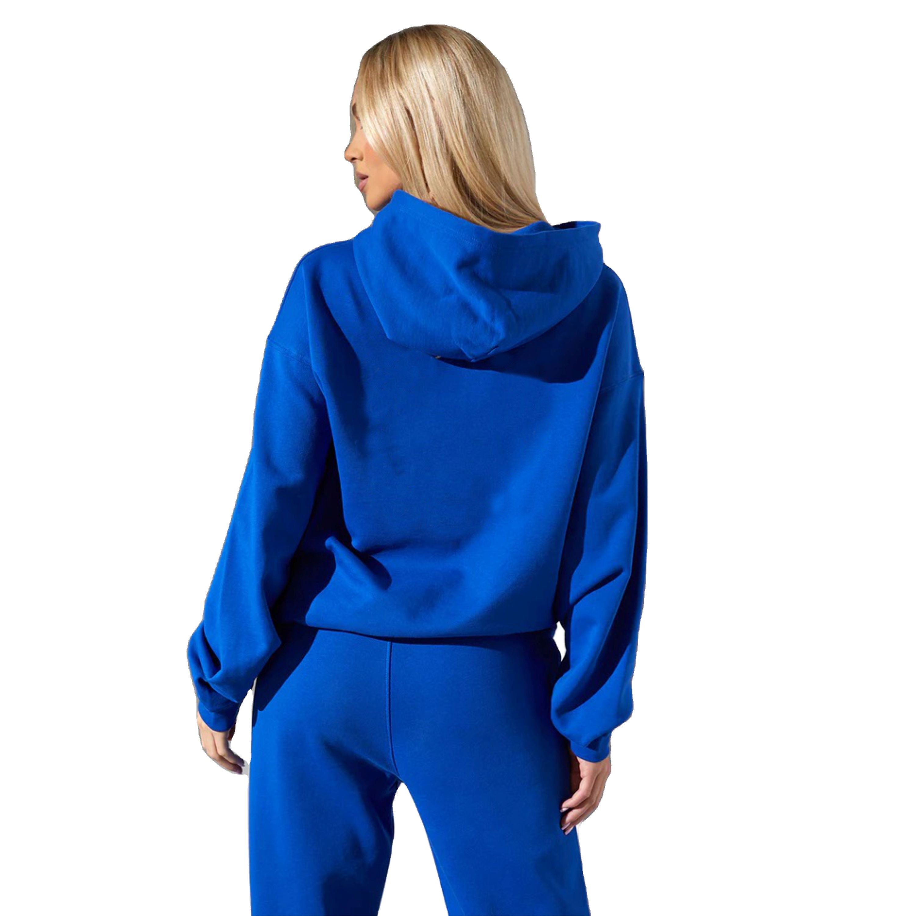 OEM Manufacturer 65% Cotton 35% Polyester Light Grey Marl Recharge Ribbed Cuffs Oversized Womens HoodieBreathable