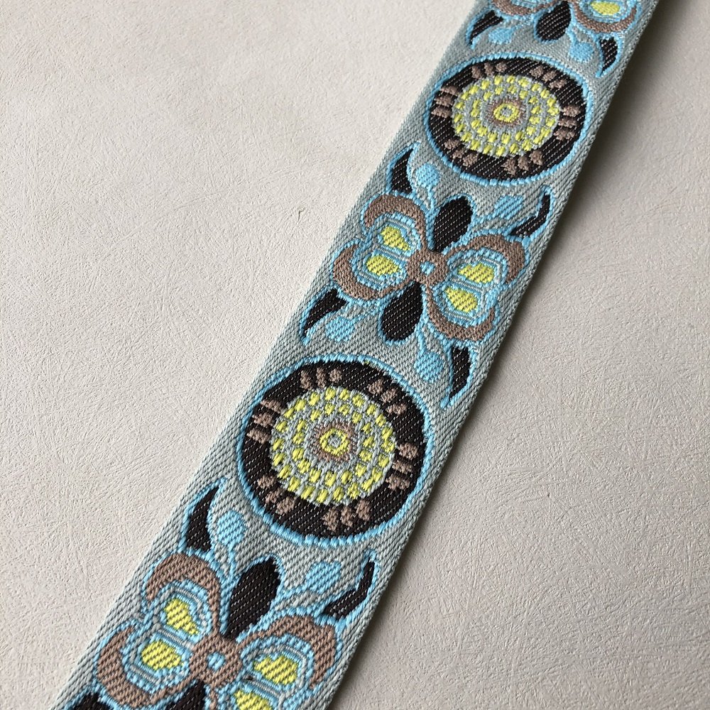 Ethnic Style Lace Jacquard Webbing Woven Tape For Garment Accessories Width 5cm ST-949