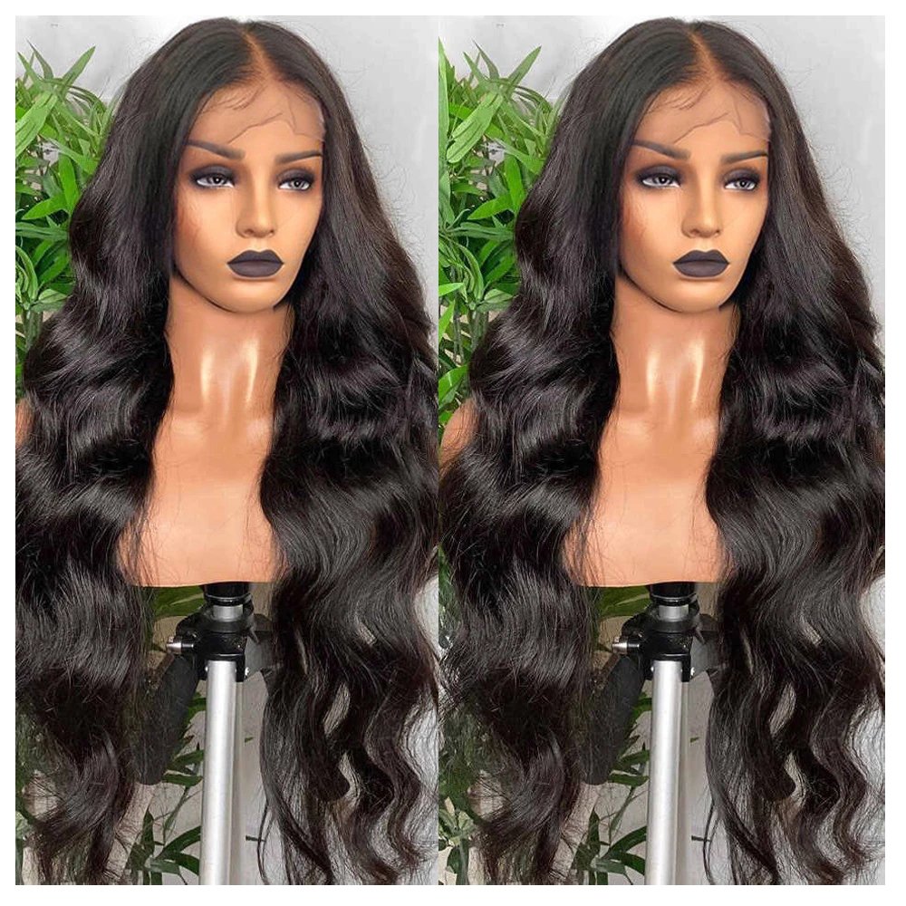 100% Virgin Human Hair ,Tangle Free Human Hair Lace Front Wig For Black Women Transparent Lace Pre Pluck Lace Wig