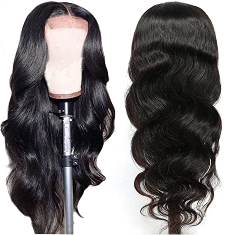 100% Virgin Human Hair ,Tangle Free Human Hair Lace Front Wig For Black Women Transparent Lace Pre Pluck Lace Wig