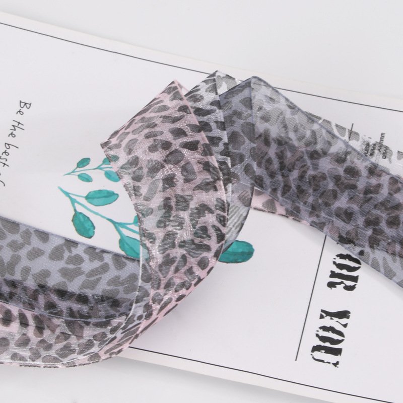 2.5cm 4 wide shoelaces leopard pattern ribbon yarn lace flat snow