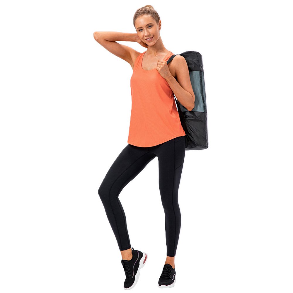 Plus Size Customized LOGO women running workout vest Yoga Sports Gym Fitness Rib Knit Vest Wear