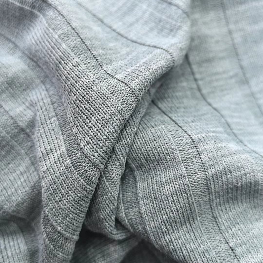 Factory Price High Quality 95% Polyester 5% Spandex Doris 220gsm Polyester Knit Rib Fabric For Sweater