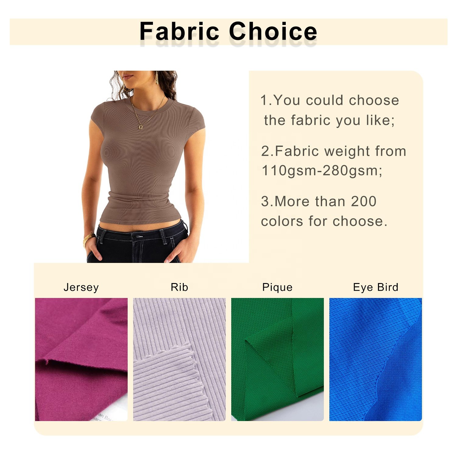 Summer Custom Embroidery High Quality Cotton Spandex Round Neck Black Fitness Tee Slim Fit Breathable Rib Knit T-shirt
