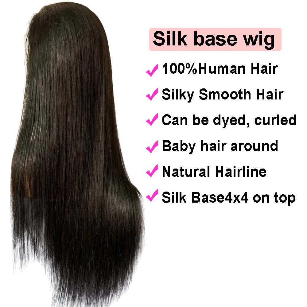 Silk Base Full Lace Wig Human Hair Wigs Pre Plucked 100% Unprocessed Hand Tied Silk Top Full Lace Wig With 4*4 Silk Based
