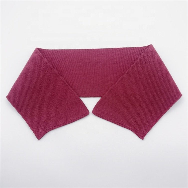 OEM 100% cotton Eco-friendly 1x1 Flat Knit Rib Polo Collar