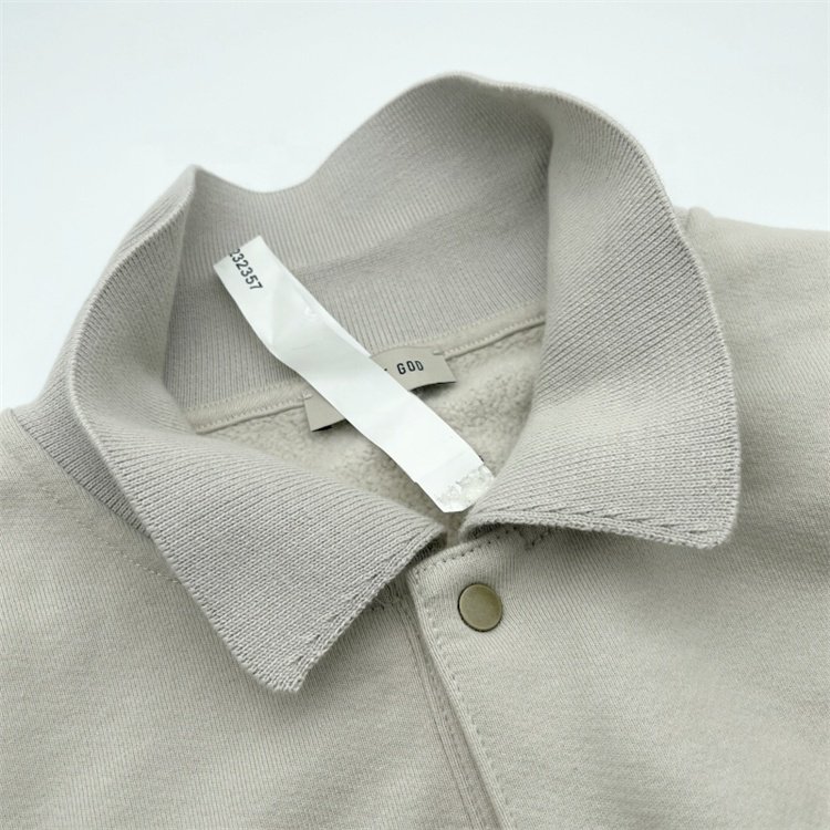 OEM 100% cotton Eco-friendly 1x1 Flat Knit Rib Polo Collar