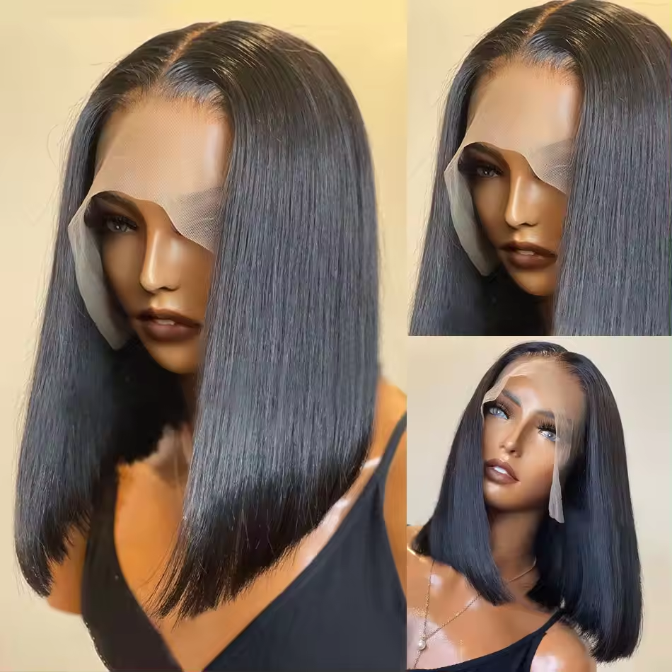 Raw Vietnamese Virgin Short Bob Wigs Human Hair Lace Front Cheap Glueless Full Hd Lace Wigs Hd Lace Frontal Wigs For Black Women