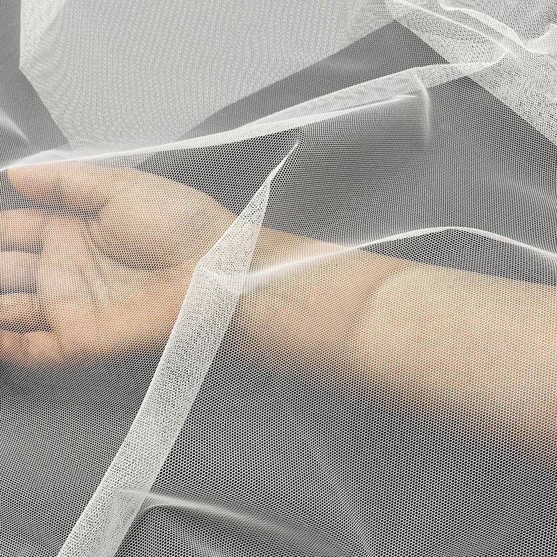 63 " White in stock Polyester Embroidery Mesh Fabric wholesale floral Used for embroidered tulle mesh fabric