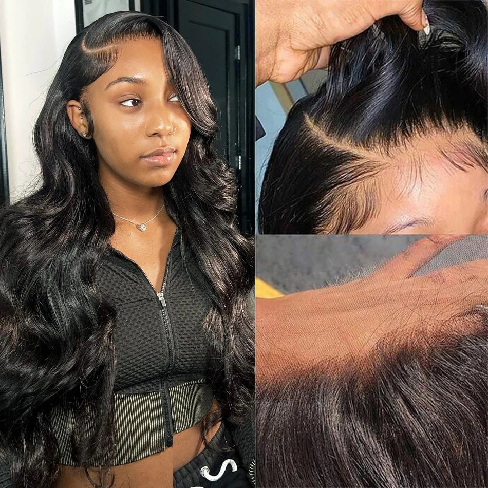 Wholesale Natural Indian Raw Hair Glueless Lace Wigs Pre Plucked Body Wave 13x6 Hd Human Hair Lace Front Wig Vendor 250 Density