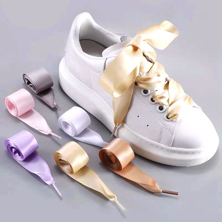 Custom DIY funky white shoe lace shoelace
