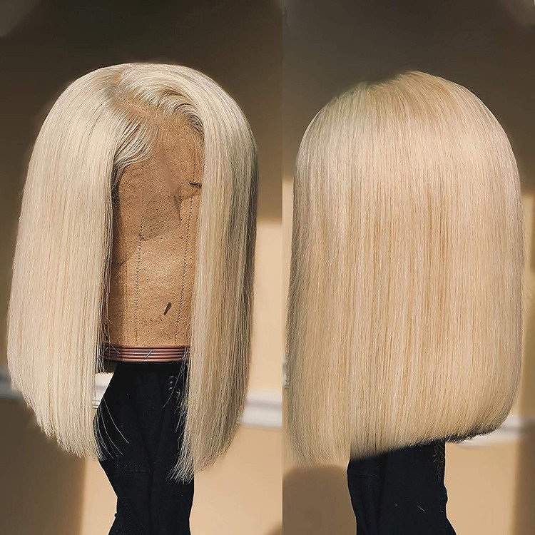 DKL Wholesale Virgin Bob Lace Frontal Wig, Factory Price Brazilian 613 Straight Hair Wigs, 613 Bob Human Hair Lace Wigs