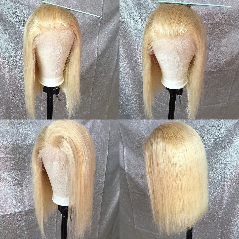DKL Wholesale Virgin Bob Lace Frontal Wig, Factory Price Brazilian 613 Straight Hair Wigs, 613 Bob Human Hair Lace Wigs