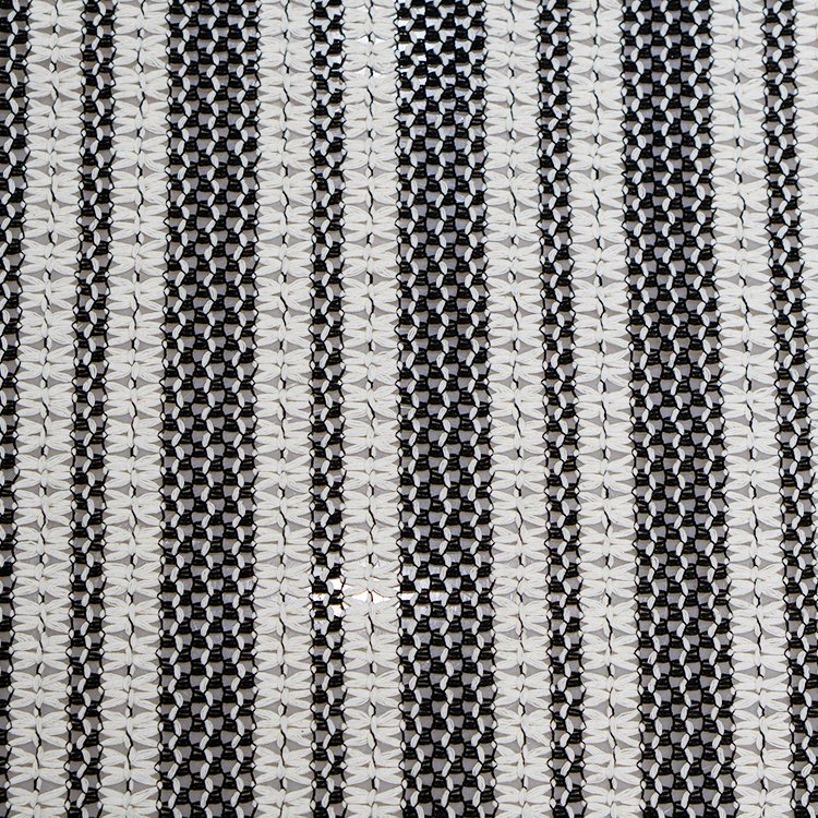 65T 35C white and black stretch mesh embroidered net warp lace fabrics