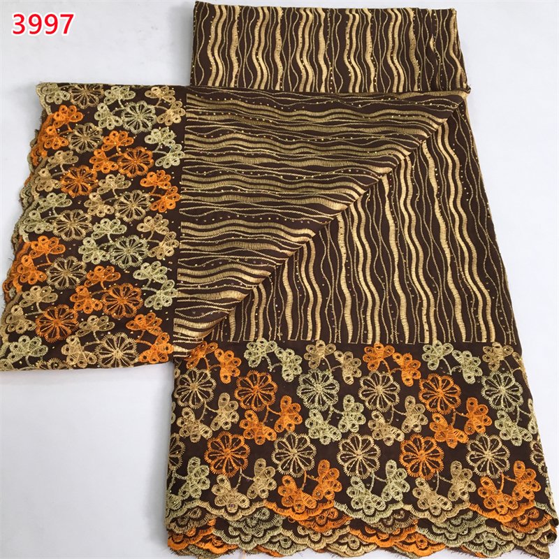 3997 Rose Color Nigerian Cotton Lace Fabric Swiss Voile Lace 2024 High Quality African Stones Cotton for Women Wedding Dresses