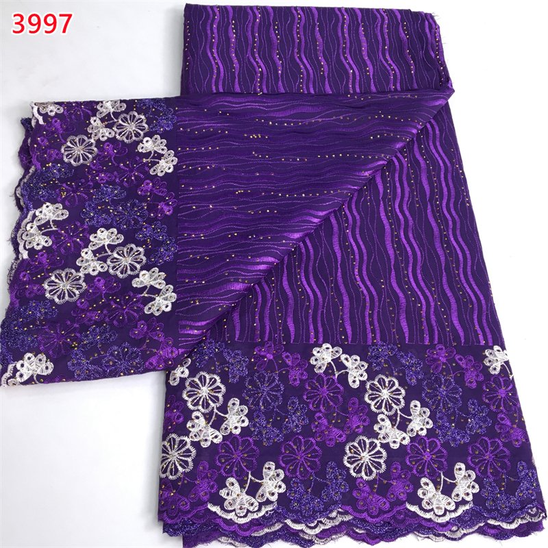 3997 Rose Color Nigerian Cotton Lace Fabric Swiss Voile Lace 2024 High Quality African Stones Cotton for Women Wedding Dresses