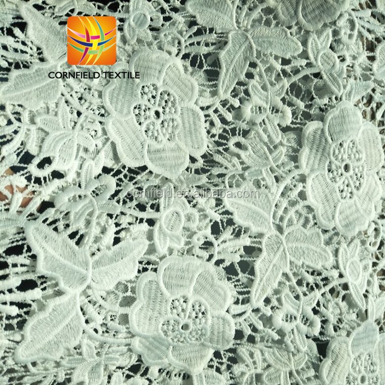 African lace wedding dresses fabric with cutwork embroidery