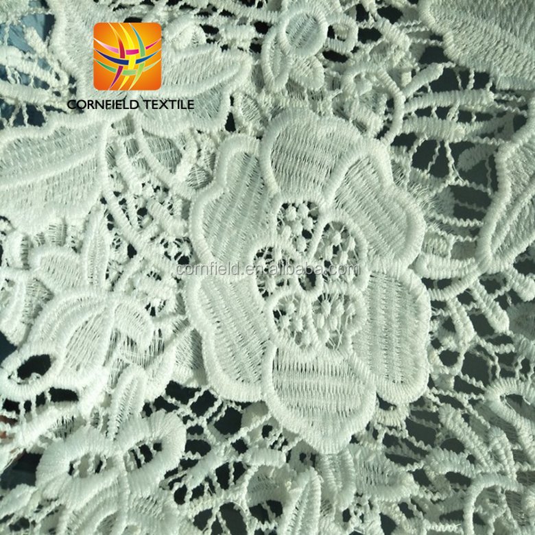 African lace wedding dresses fabric with cutwork embroidery