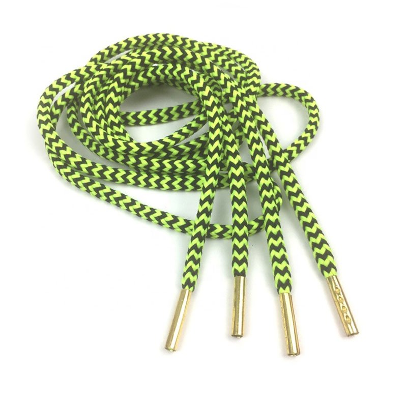 Fashion custom drawcord shoe laces with metal tipping