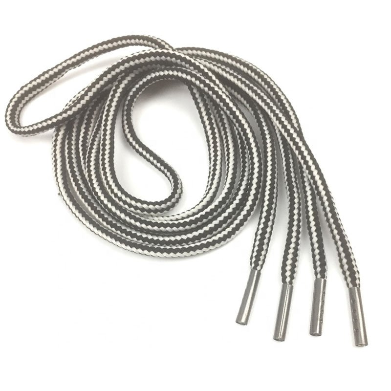 Fashion custom drawcord shoe laces with metal tipping