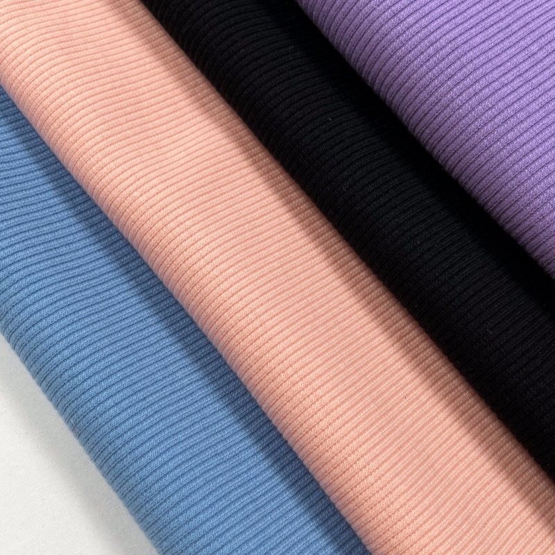 High Quality 4-Way Stretch Soft Rib Stripes Weft Knit Rayon Waterproof Spandex for Woman's Dress Shirt Swimwear Sportswear Girls