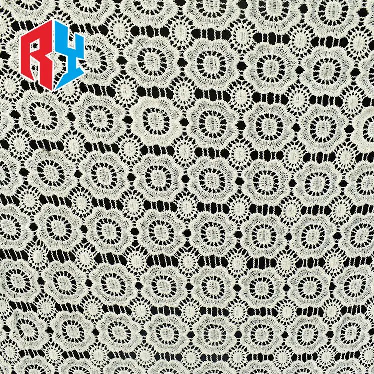 2024 Fancy dress textiles floral pattern heavy embroidery polyester mesh lace fabric for female clothing,garment