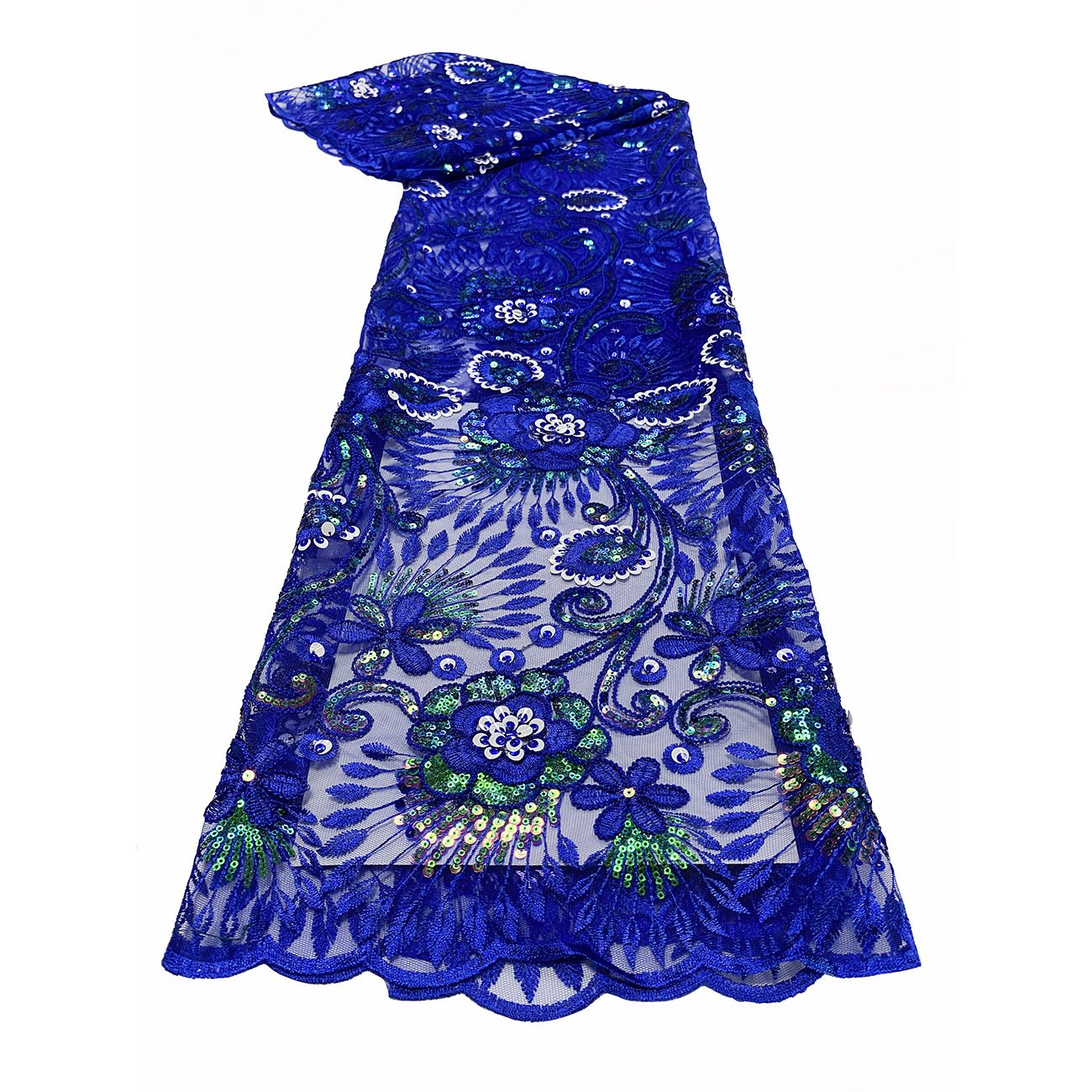 Width 130 cm Polyester sparkly sequins Embroidery 3 d Mesh african Fabric heavy tulle Lace Fabric for Middle East wedding Dress