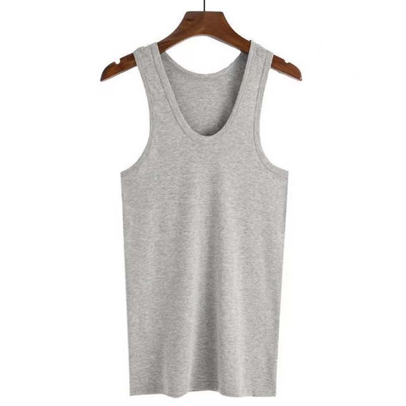 Promotion 120gsm 1x1 rib O-Neck Oversized Vest for Men Blank Design Men's Sleeveless T-Shirts