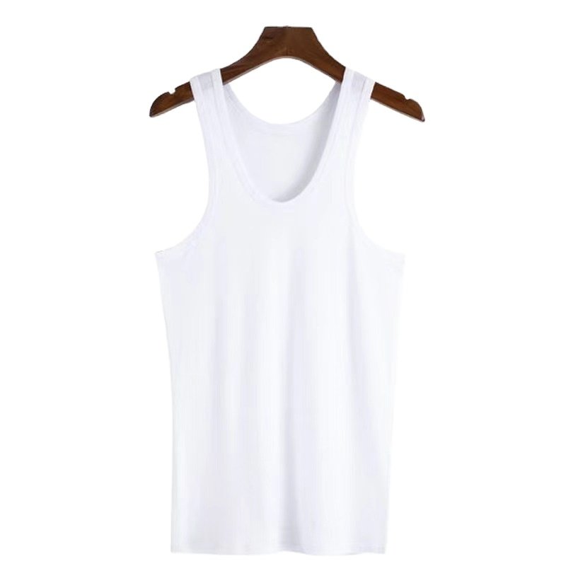 Promotion 120gsm 1x1 rib O-Neck Oversized Vest for Men Blank Design Men's Sleeveless T-Shirts