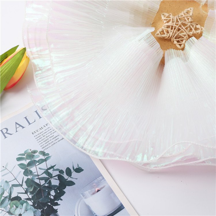 Custom Hot Selling Products 2024 High Quality White Soft Organza Lace Fabric for Clothing Dress Wedding Decoration